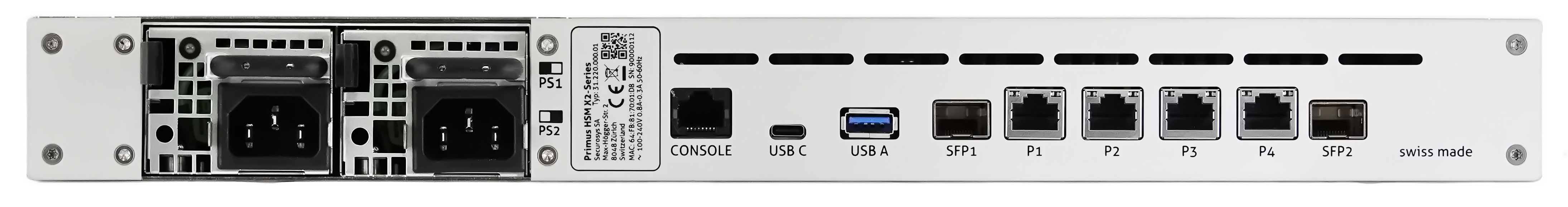 Back view of CyberVault HSM X2