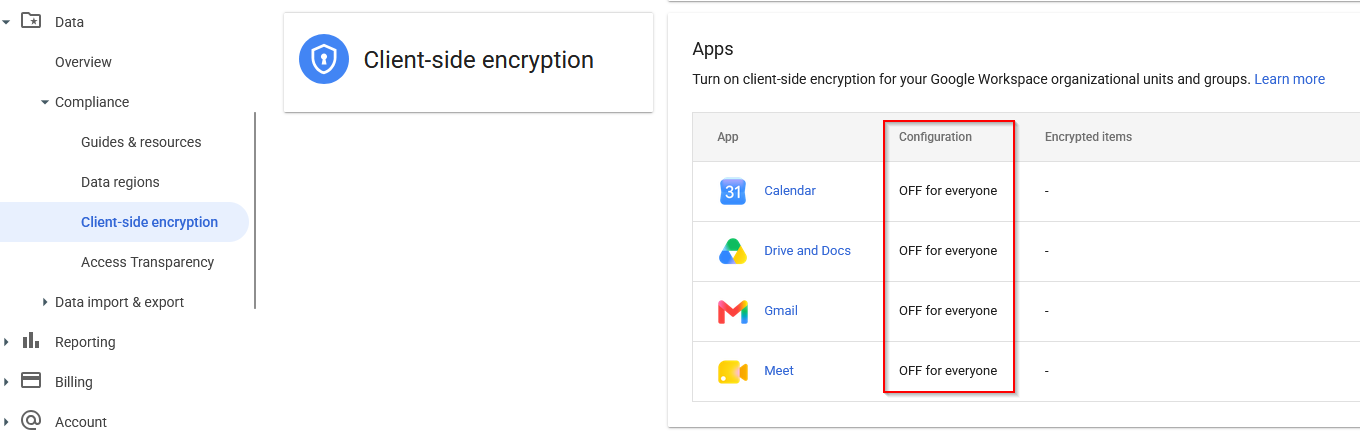 Default App configurations